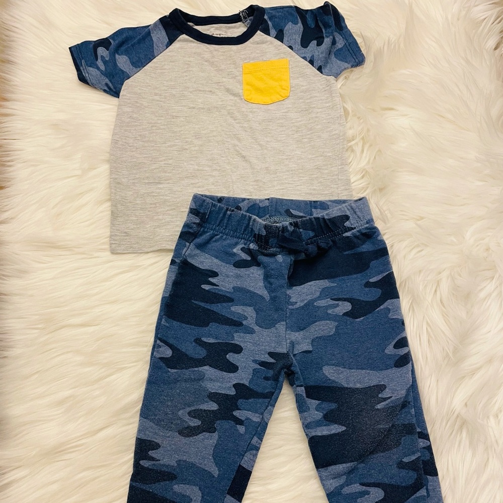 First Impressions Camo Print Baby Boy Outfit(B7)